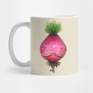 "I love Veggies" Red Onion Cute Watercolour Handmade Mug